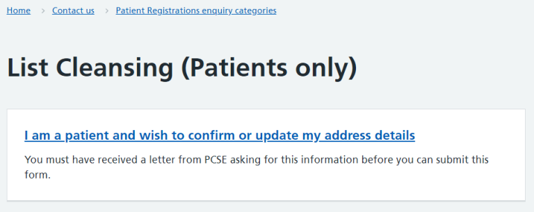 This is the form you need to complete, if you have received a letter asking you to confirm or update your address.